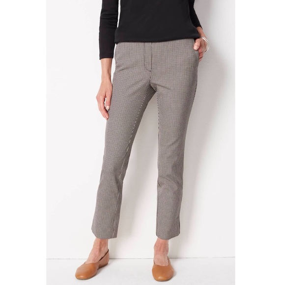 J. Jill Pants - NWT J. Jill Houndstooth Premium Bi-Stretch Slim Leg Pants Sz 18 Tall